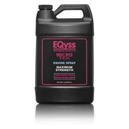 Gallon of EQyss Micro Tek equine spray, maximum strength for horses with skin problems