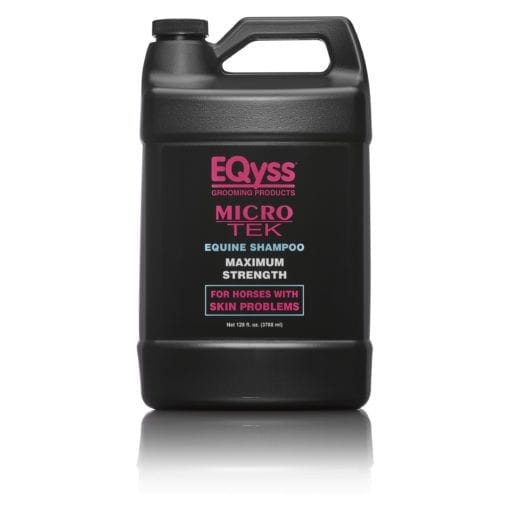 Gallon of EQyss Micro Tek equine shampoo, maximum strength for horses with skin problems
