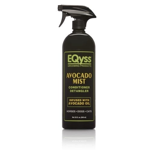 32 oz. spray bottle of EQyss avocado mist conditioner detangler for horses, dogs and cats
