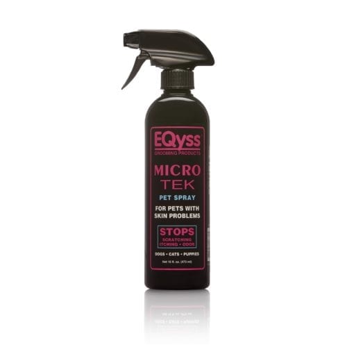 16 oz. spray bottle of EQyss Micro Tek pet spray for pets with skin problems