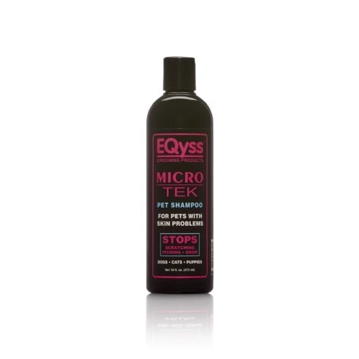 16 oz. bottle of EQyss Micro Tek shampoo for pets with skin problems