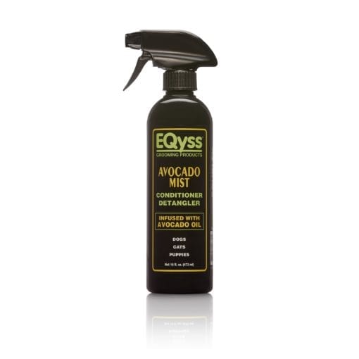 16 oz. spray bottle of EQyss avocado mist conditioner detangler for pets