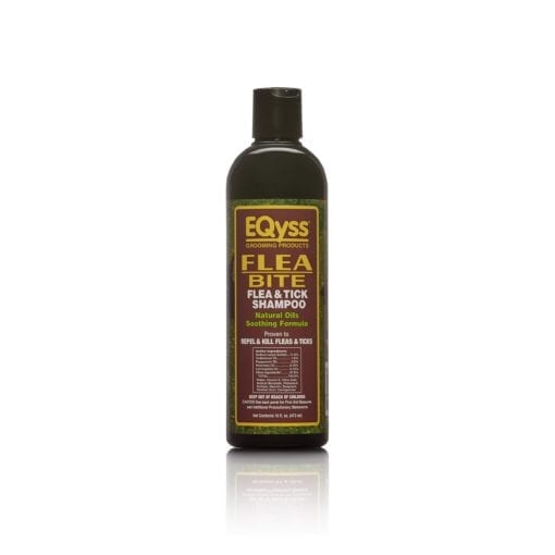 16 oz. bottle of EQyss Flea Bite flea and tick pet shampoo